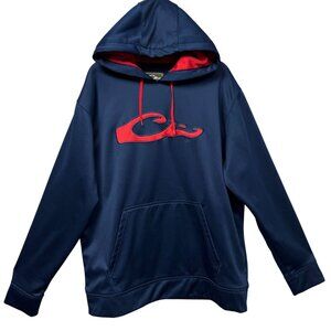Drake Excellent Hoodie Sweatshirt Logo Pullover Men L Navy Red